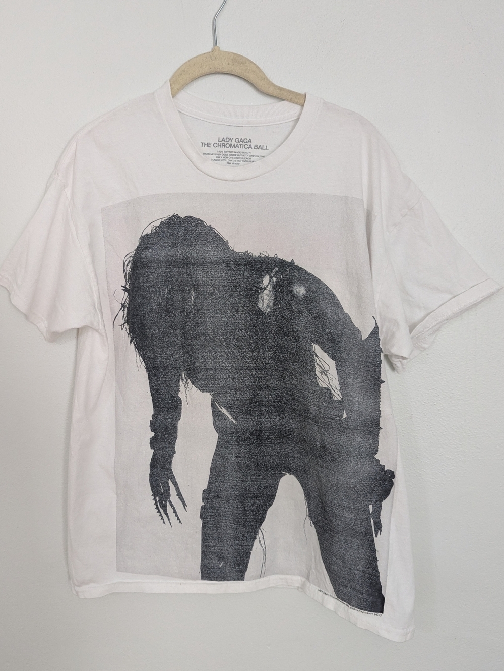 Lady Gaga The Chromatica Ball Tour Graphic T Shirt Music White Gray Medium M